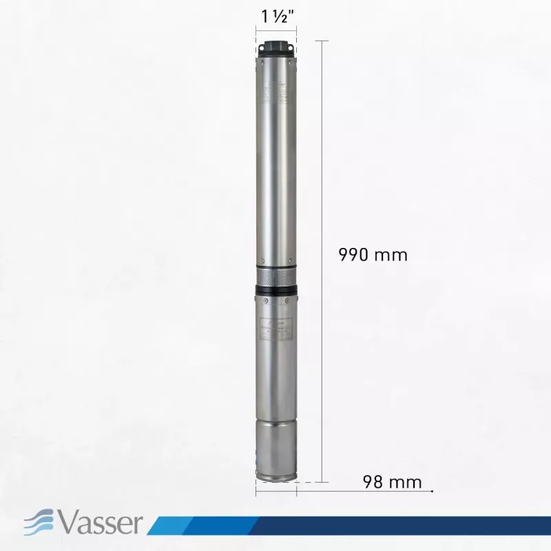 Bomba Sumergible Pozo Vasser BS4 150 4 pulgadas 1.5HP 90Mts
