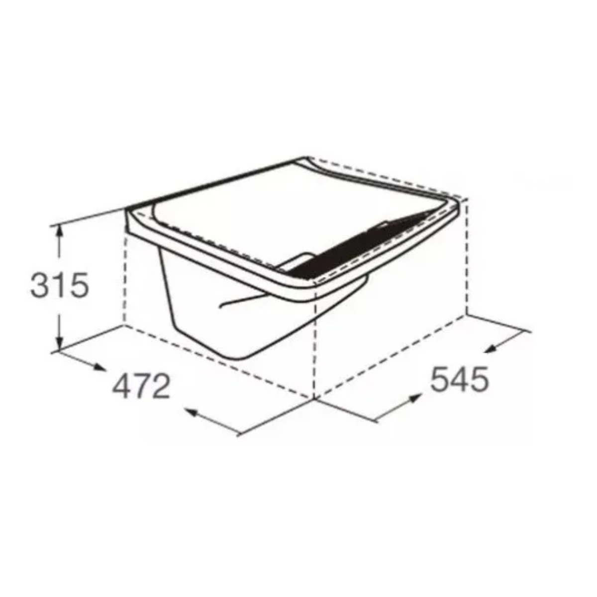 Bacha Pileta Plástica Lavadero Traful Blanco 20 Lts Lp020