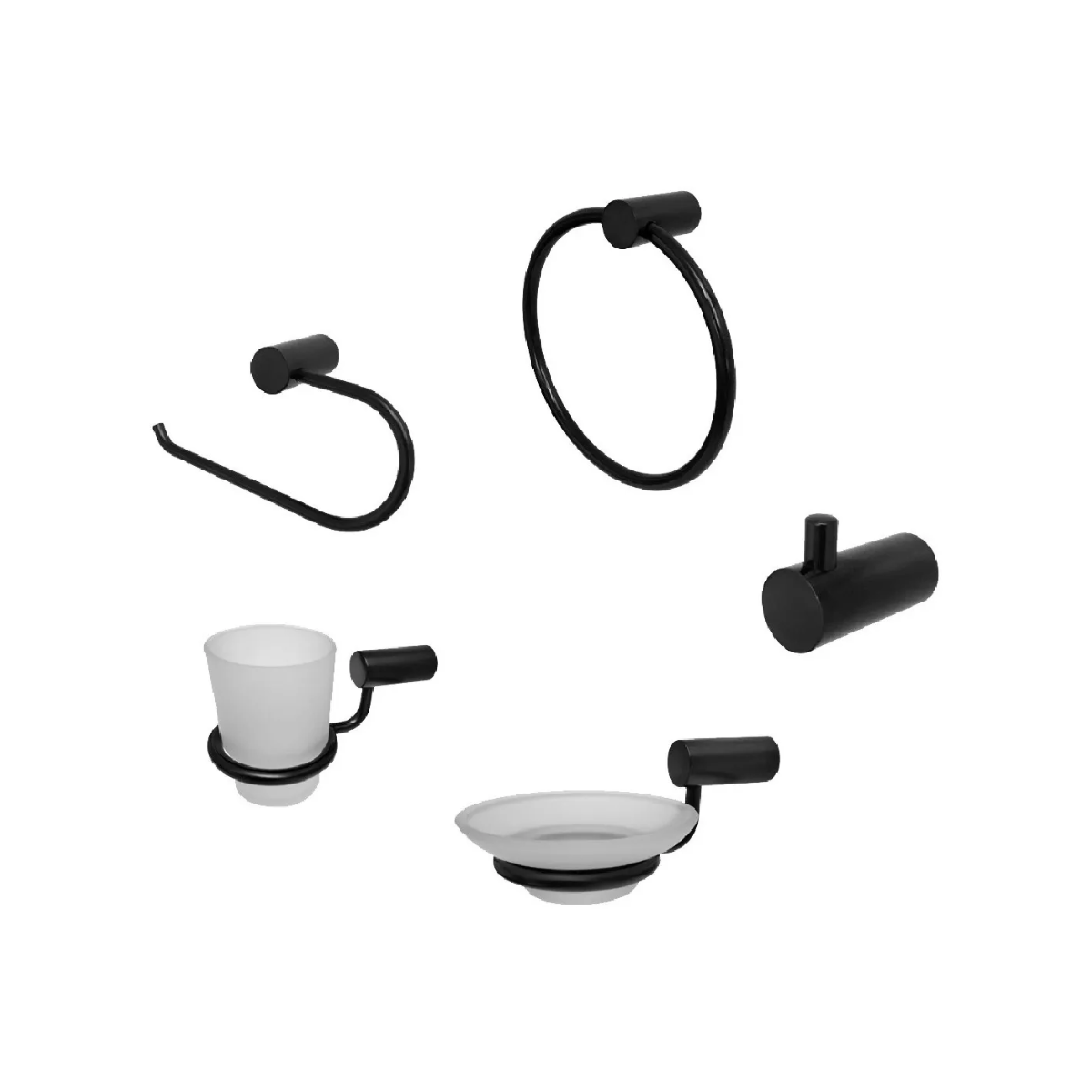 Kit 5 Accesorios Black Velvet Peirano 10005BL