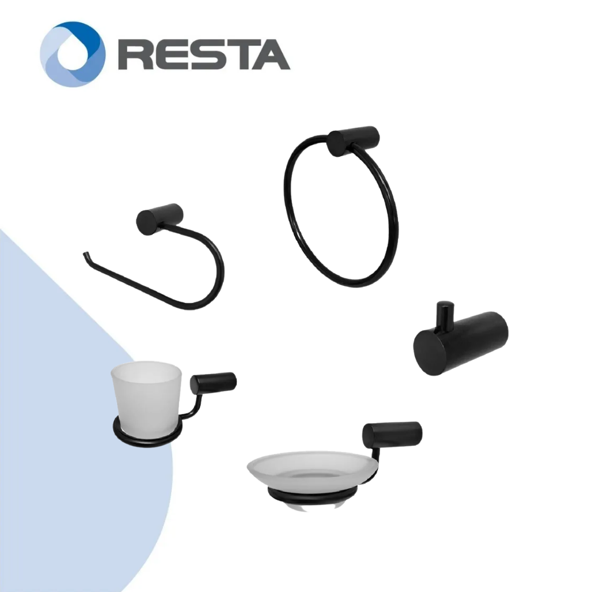 Kit 5 Accesorios Black Velvet Peirano 10005BL