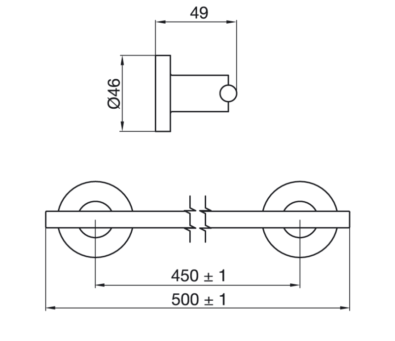 Toallero Barral Accesorio Baño Fv Libby 0164/39 CR Cromo