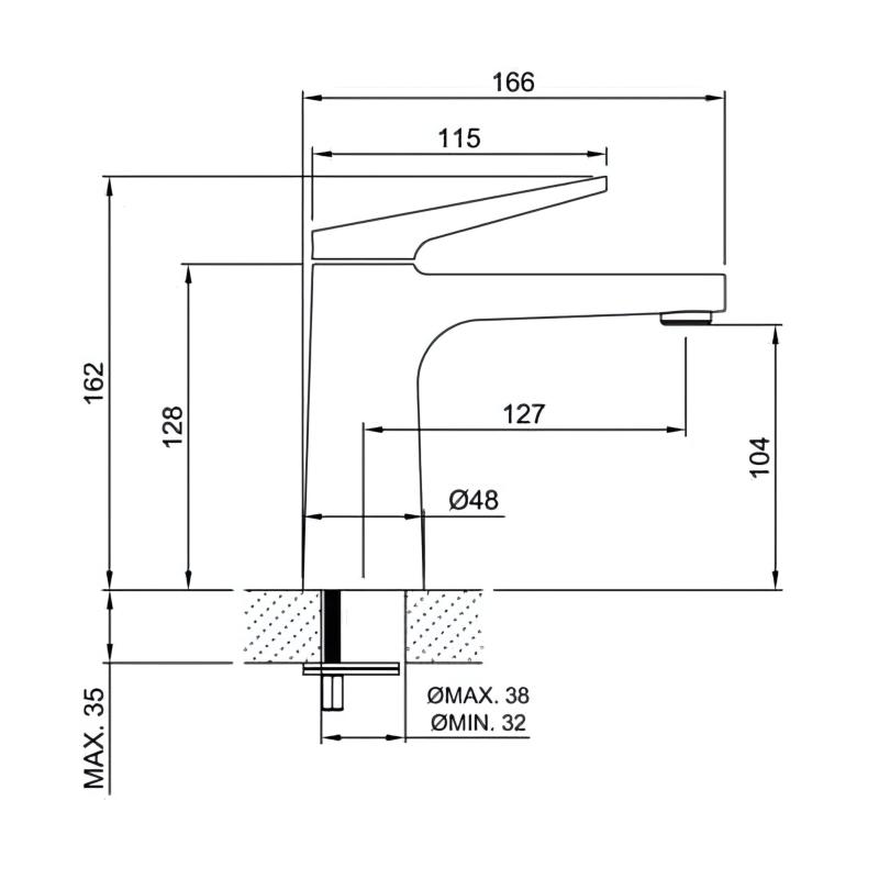Combo Grifería Lavatorio Bajo Ducha Bidet Peirano Wave Black