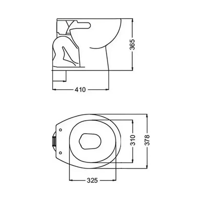 Inodoro Corto Ferrum Andina Blanco (IFAM)