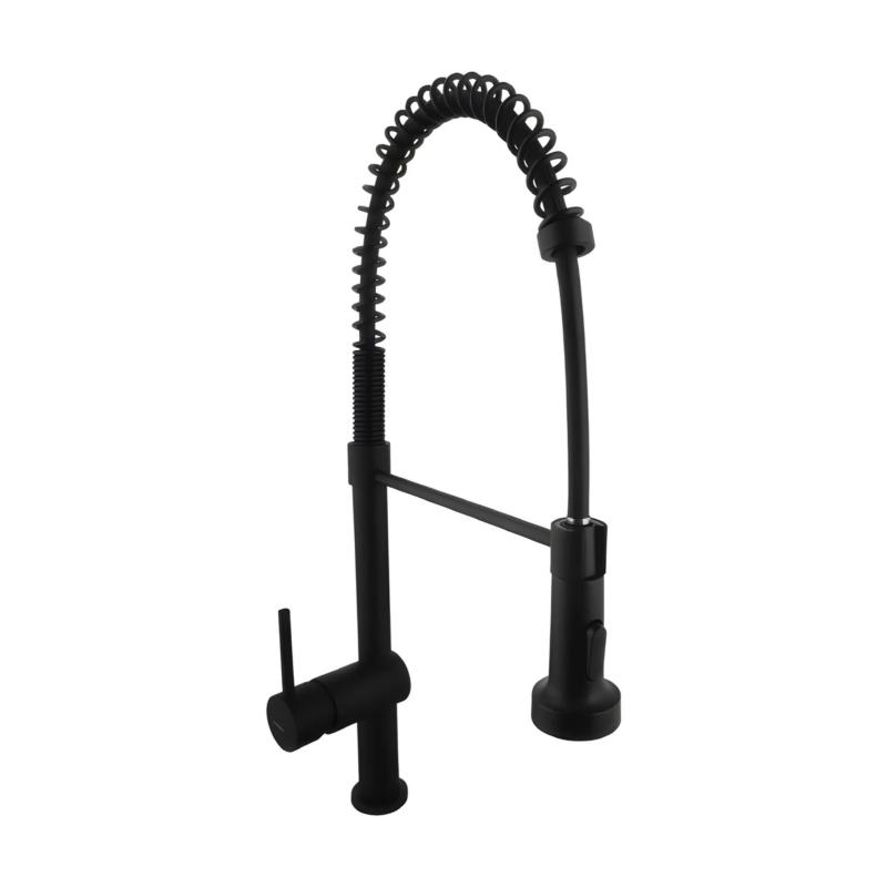 Grifería Cocina Monocomando Extensible Peirano Cuina Black 20-140N