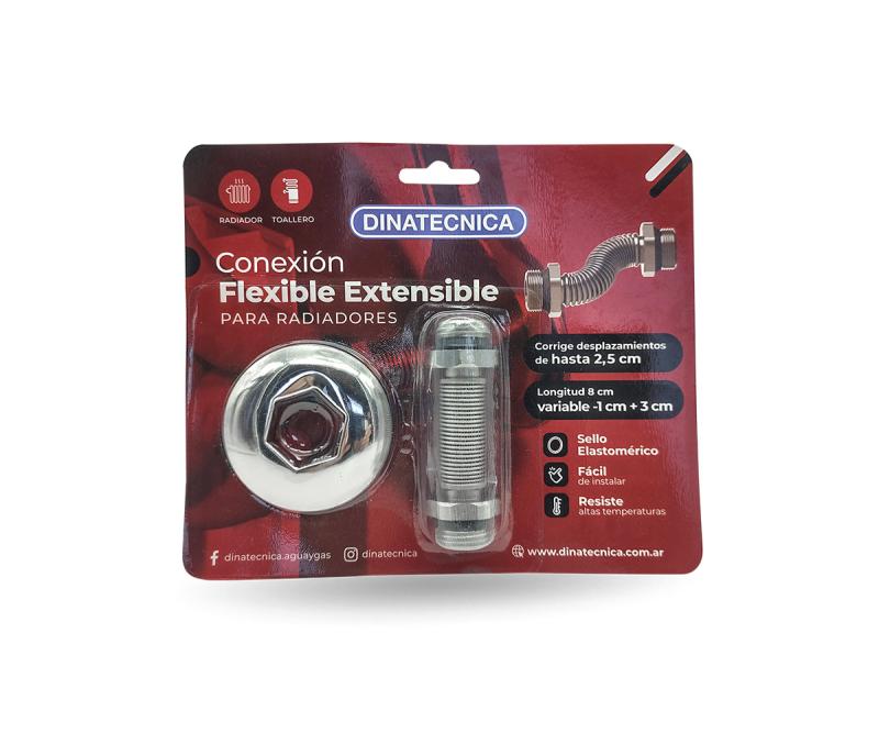 Flexible Extensible Para Radiador 1/2 7 a 12 Cm (CFR 12-7/12)