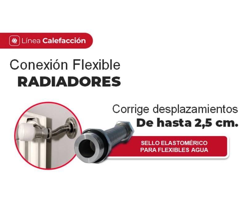 Flexible Extensible Para Radiador 1/2 7 a 12 Cm (CFR 12-7/12)