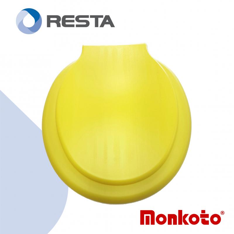 Tapa Asiento Inodoro Monkoto Florencia Plástico Inflado Color Amarillo Cod. 106