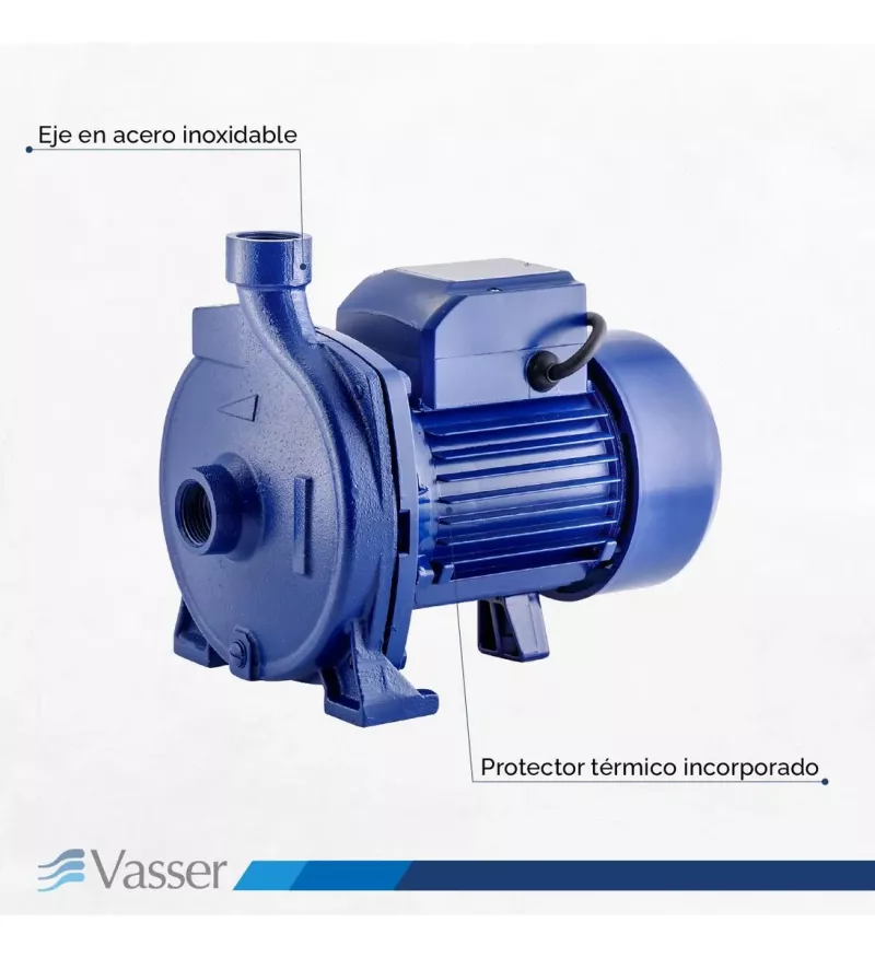 Bomba Centrífuga QC75 Vasser 0.75HP 19Mts 50 l/min