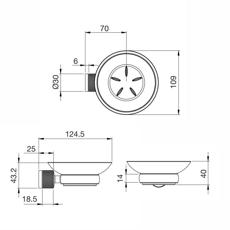 Jabonera Para Baño Peirano Beat Níquel Pulido 18050