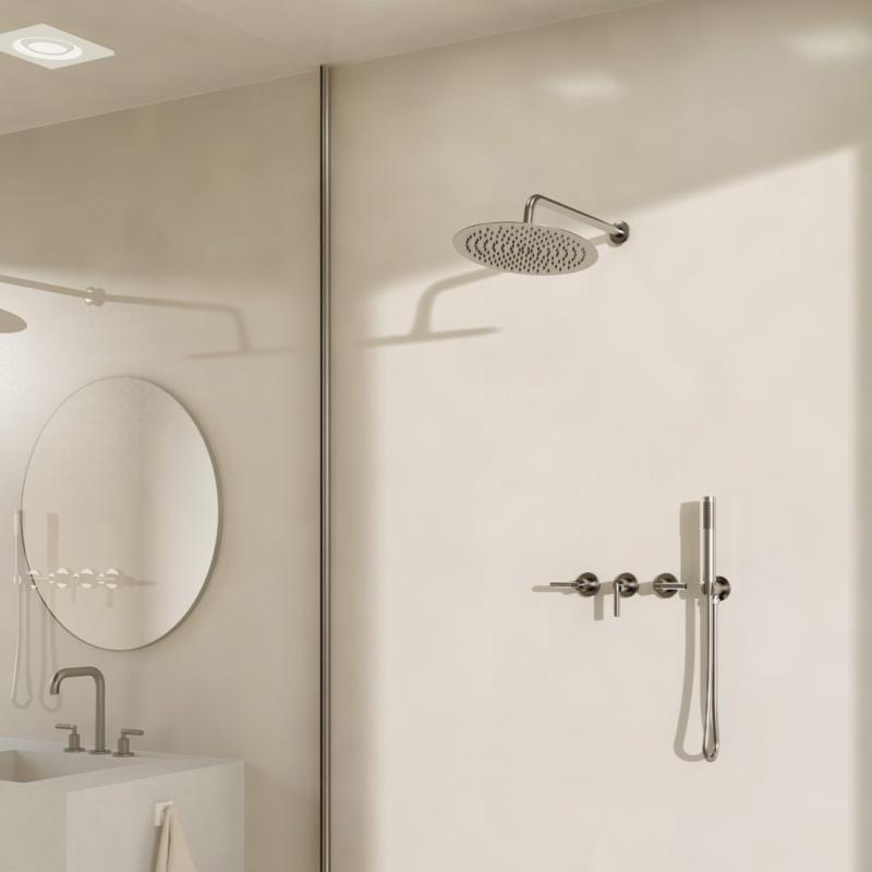 Grifería de Ducha de embutir 2 funciones Peirano Beat Niquel  85-201NI