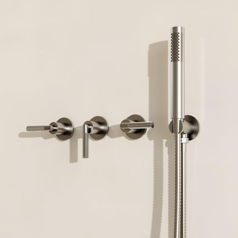 Grifería de Ducha de embutir 2 funciones Peirano Beat Niquel  85-201NI