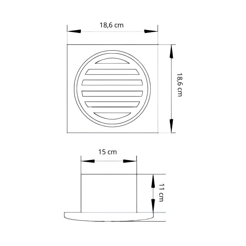 Extractor de aire para baño TST modelo CP6 6" pulgadas