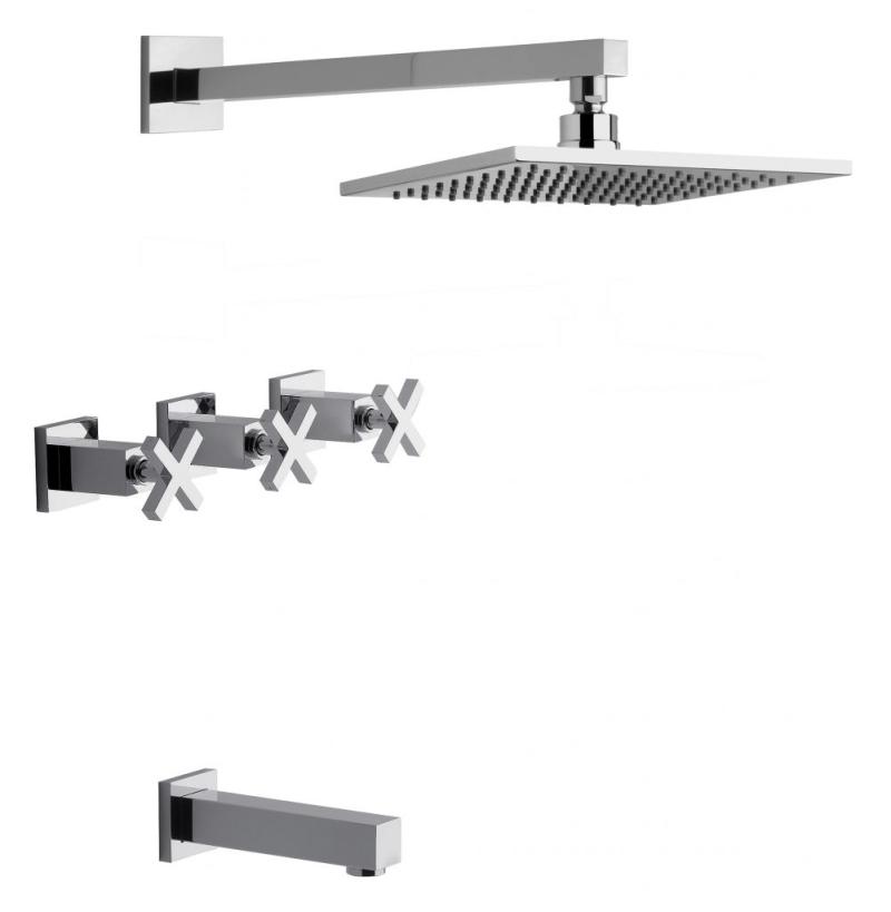 Grifería Ducha Con Transferencia Fv Dominic 0103R/85  Cr Cromo