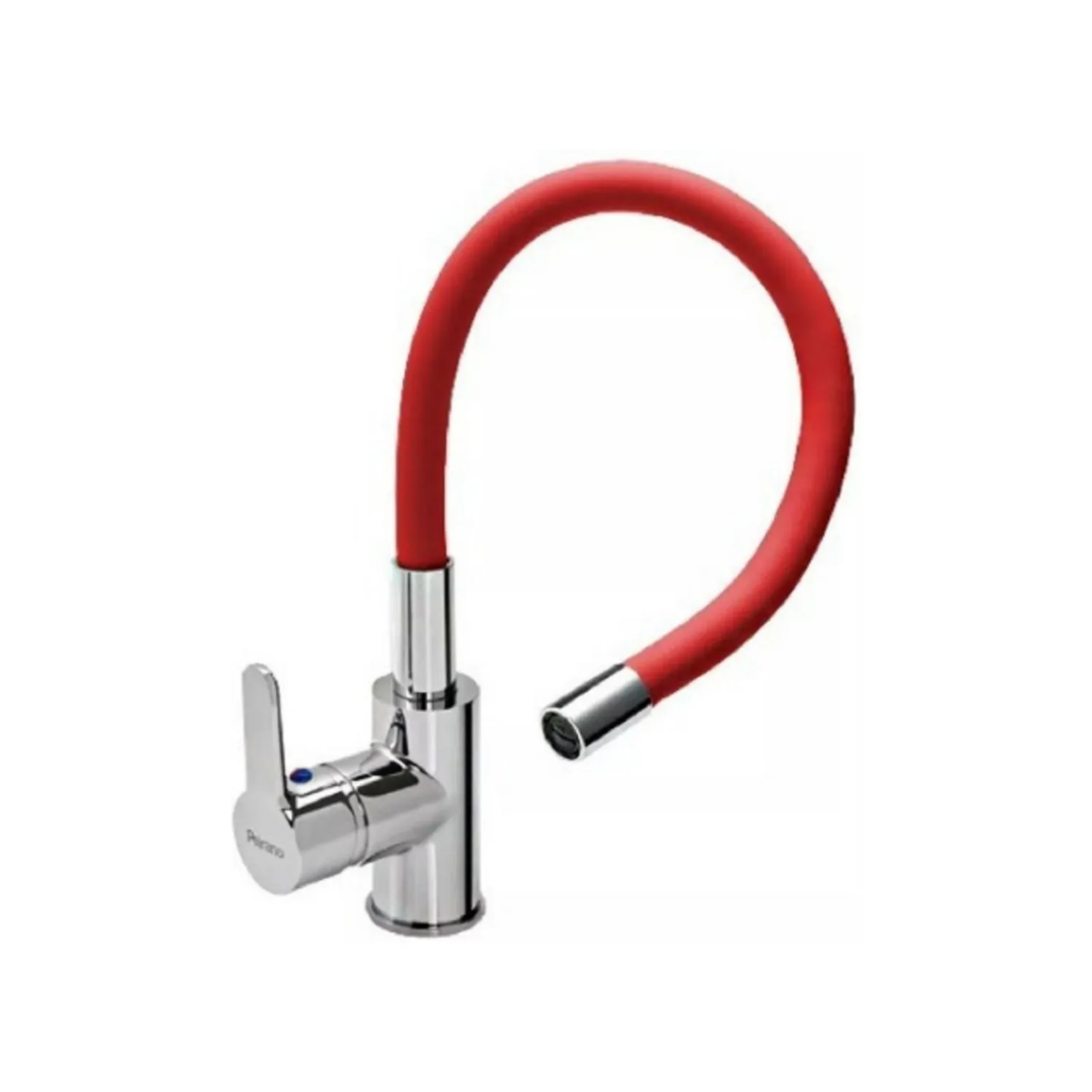 Grifo De Cocina Monocomando Peirano Colors 20-17 Rojo Acabado Cromado