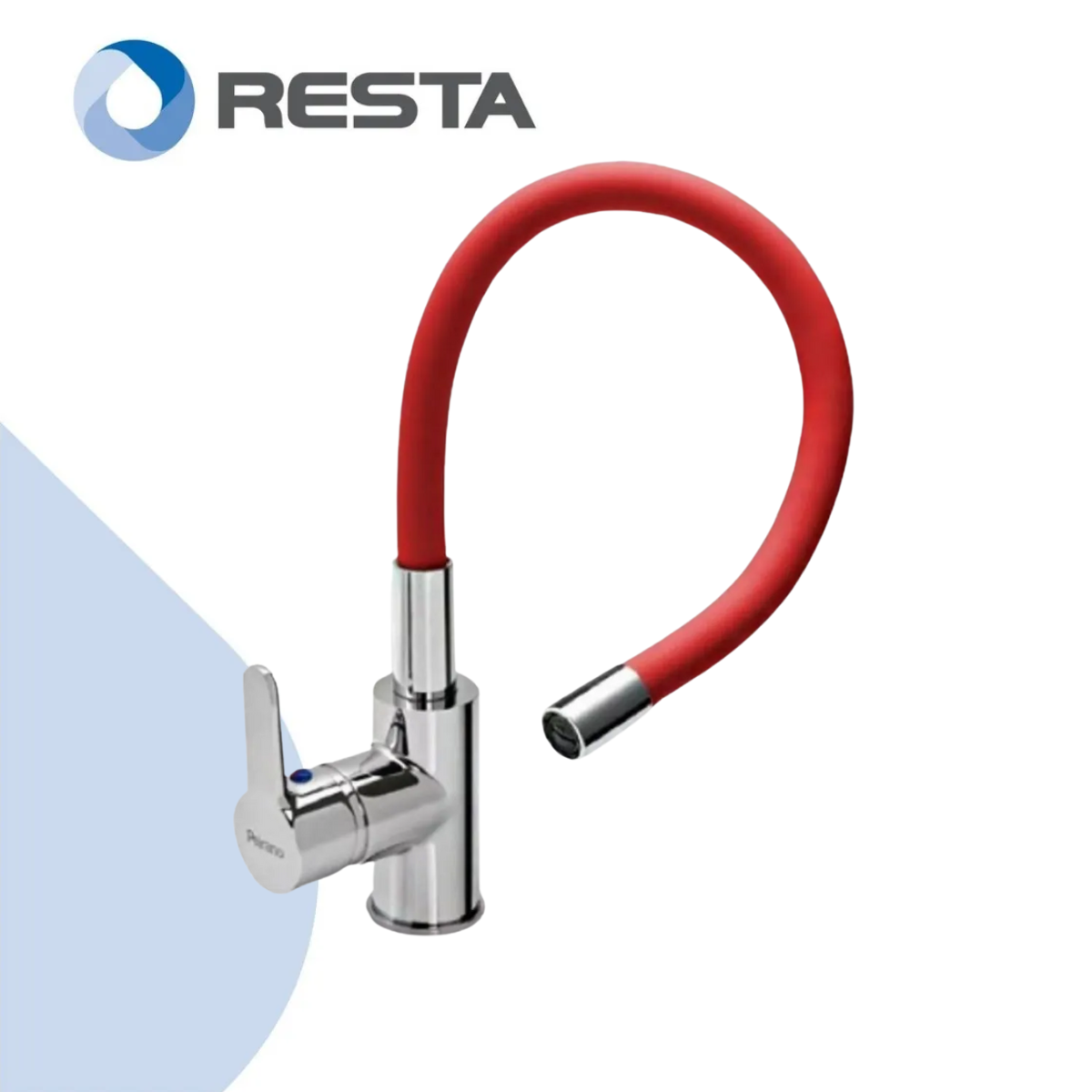Grifo De Cocina Monocomando Peirano Colors 20-17 Rojo Acabado Cromado
