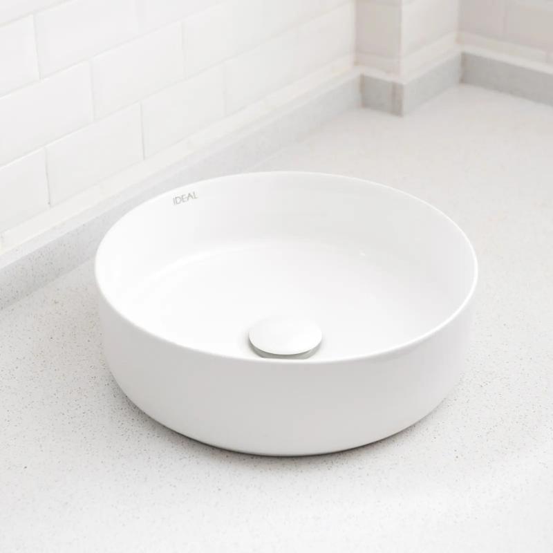 Bacha Redonda Chica De Apoyo Ideal Linea Kae 10080 Blanco