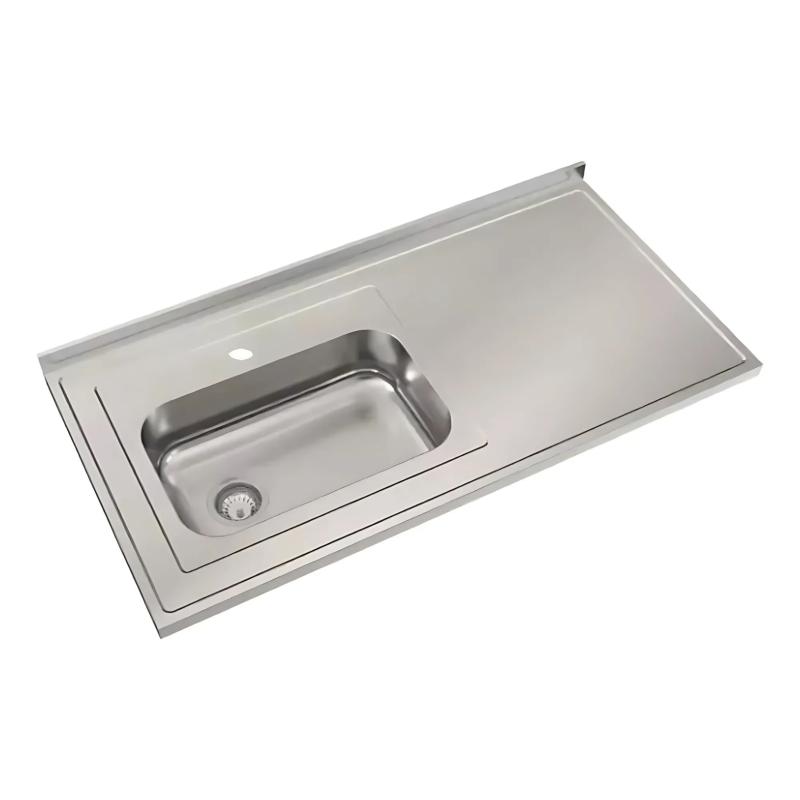 Mesada Cocina AISI 304 De 120cm Con Bacha Z52 Lado Izquierdo Johnson