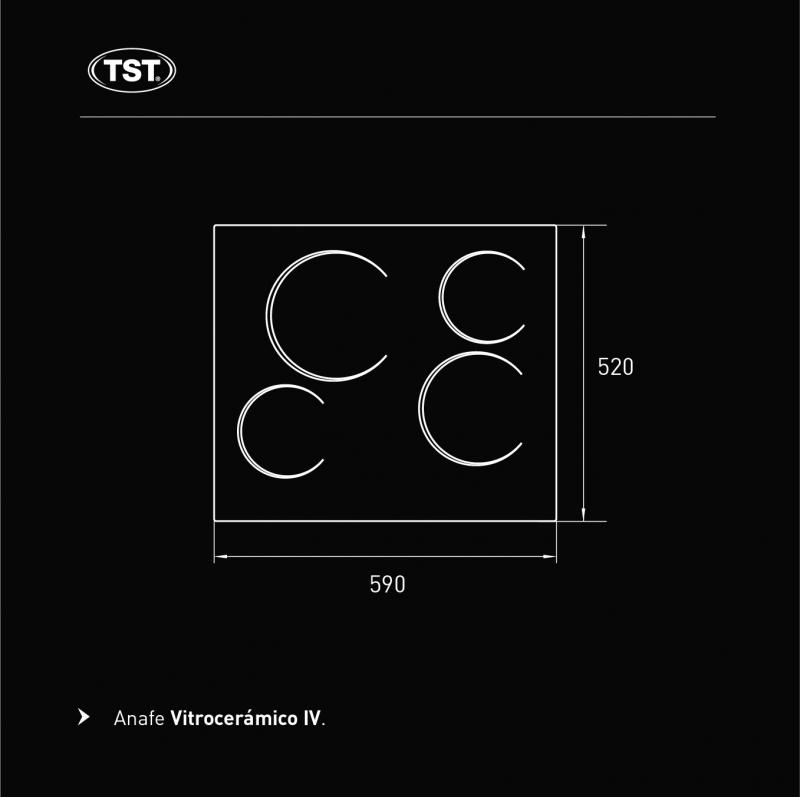 Anafe Eléctrico Vitrocerámico TST VITRO IV