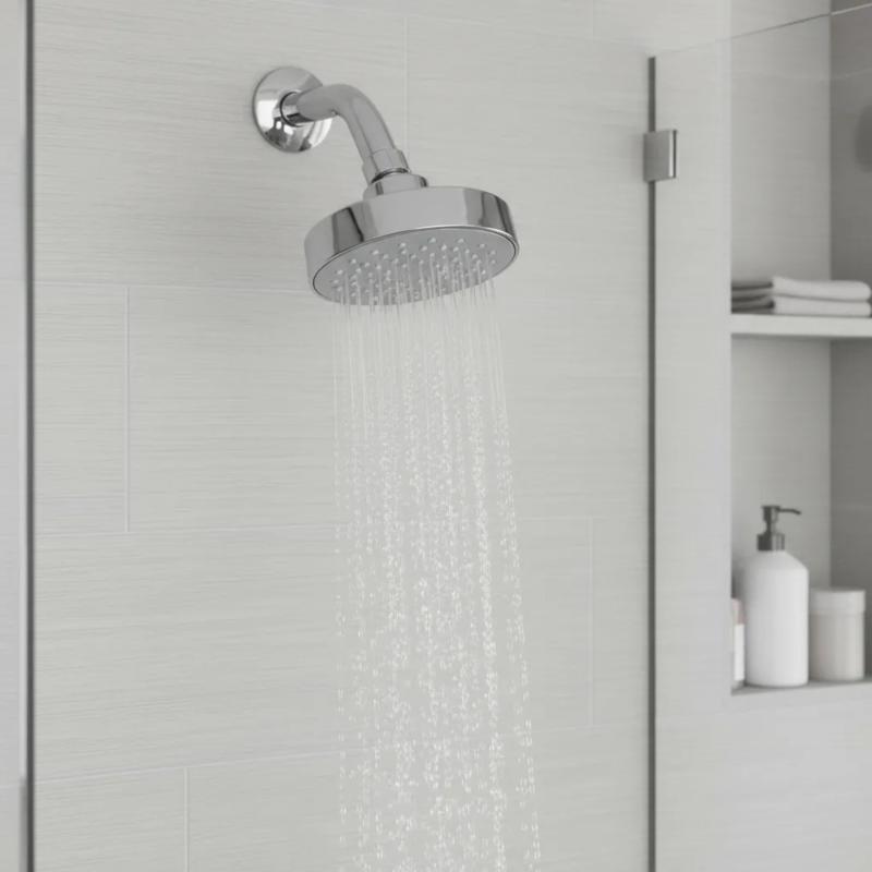 Flor De Ducha 4" Con Caño Curvo Peirano A1448C Cromo