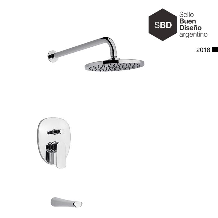 Grifería Monocomando Ducha Con Transferencia Fv Aromo 0106/D8 CR Cromo