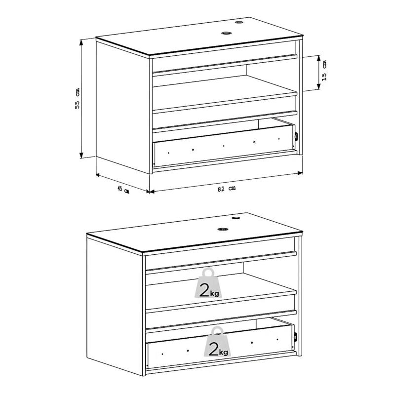 Vanitory Mueble De Colgar Con Vidrio Templado Cozimax Osaka