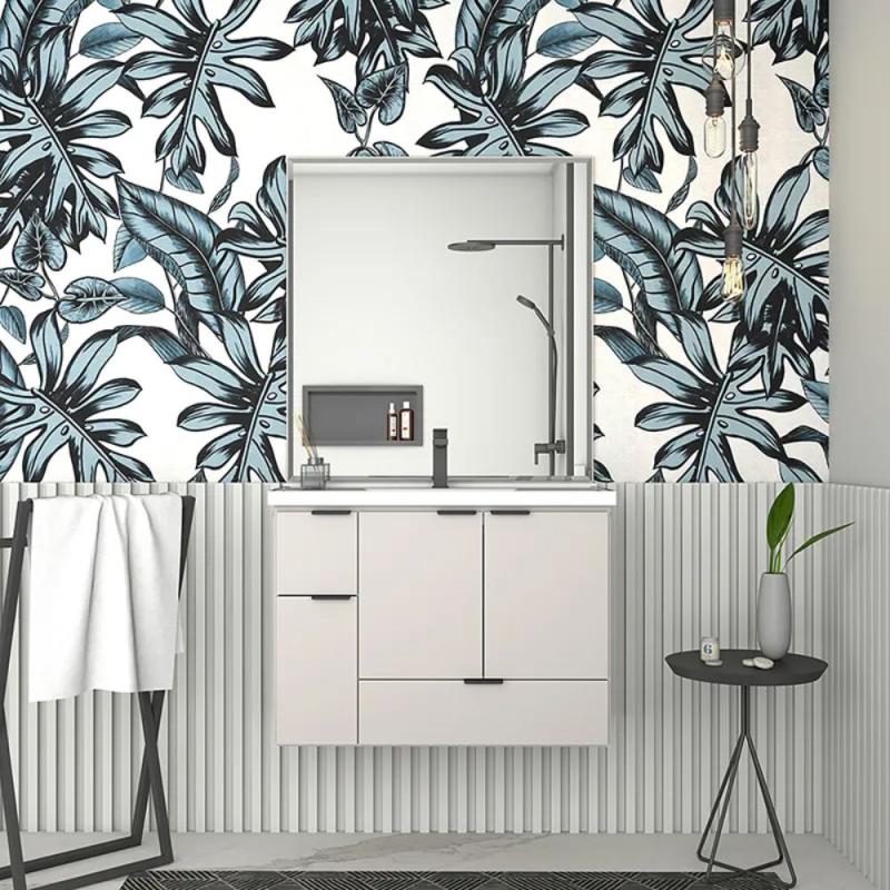 Vanitory Mueble Colgante Beige Cozimax Orquidea 80 Z102216