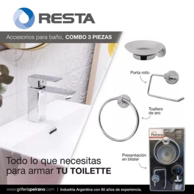 Set Accesorios 3 Piezas Linea 12000 Peirano (12003)