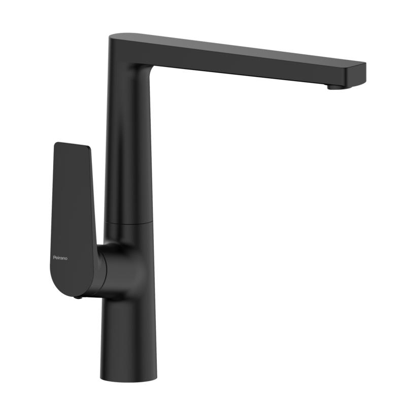 Grifería De Cocina Monocomando Peirano Linea Black Wave 20-168N