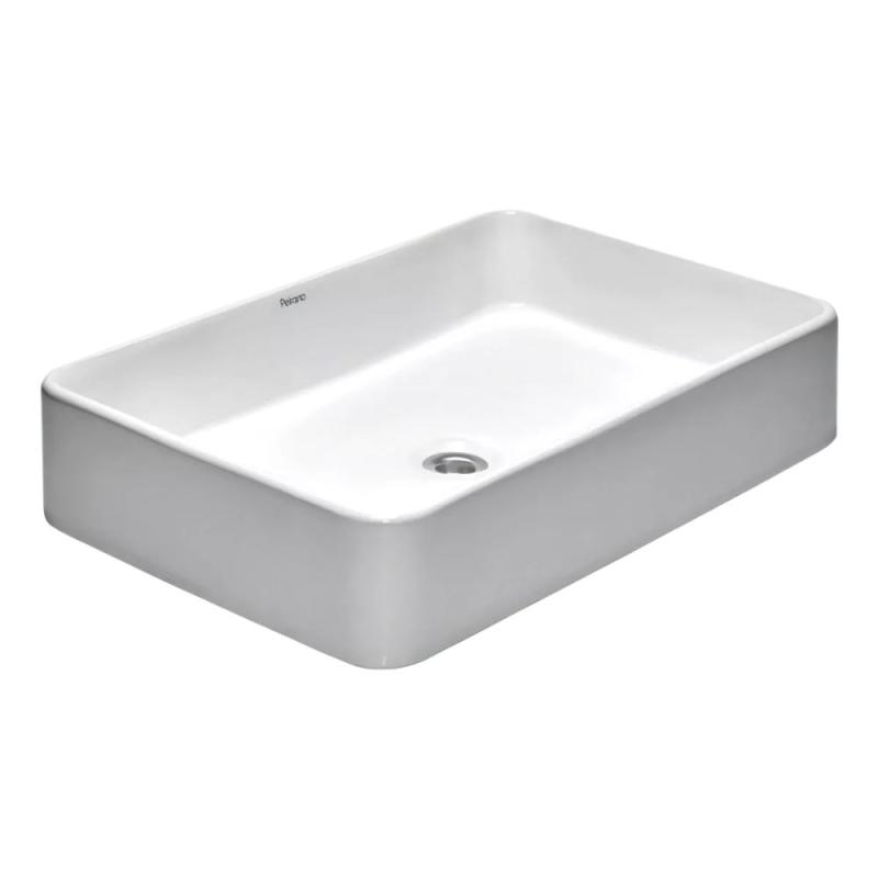 Bacha De Apoyo Rectangular Para Baño Blanco Peirano BCH09