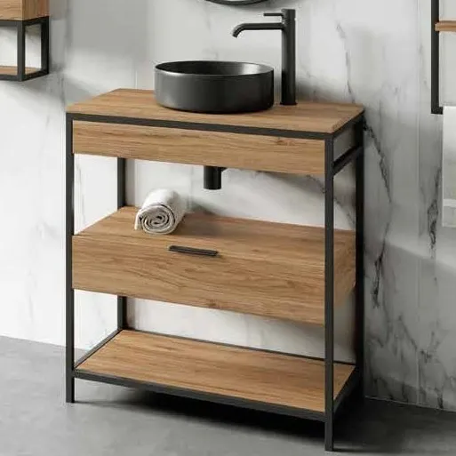 Bacha Apoyo Circular De Porcelana Piazza A524NE Negro Mate