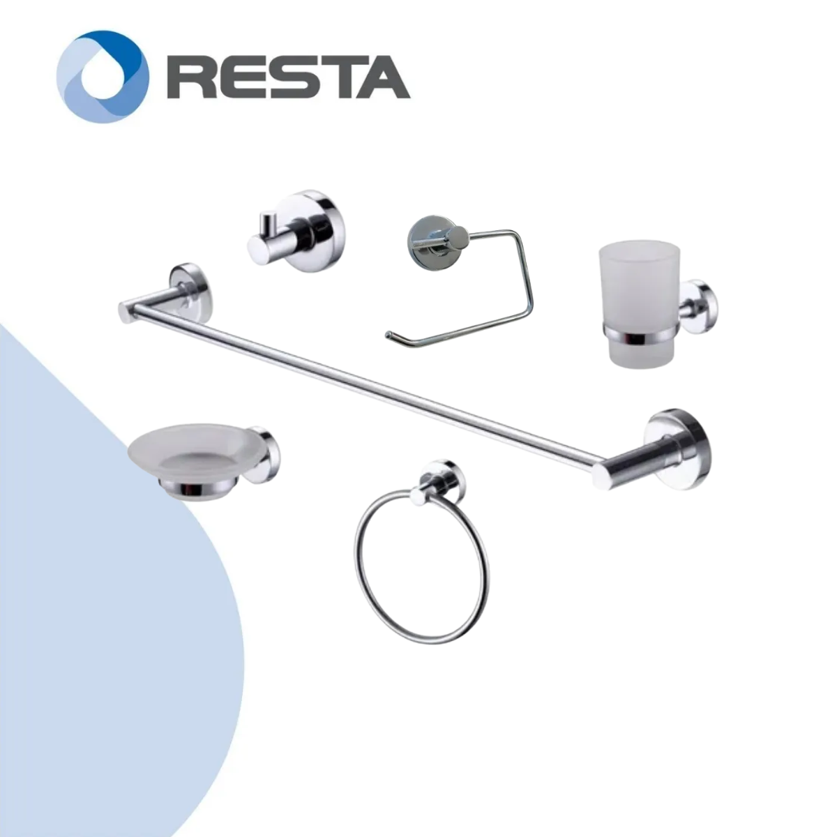 Kit Accesorios 6 Piezas Peirano 12000 Cromado