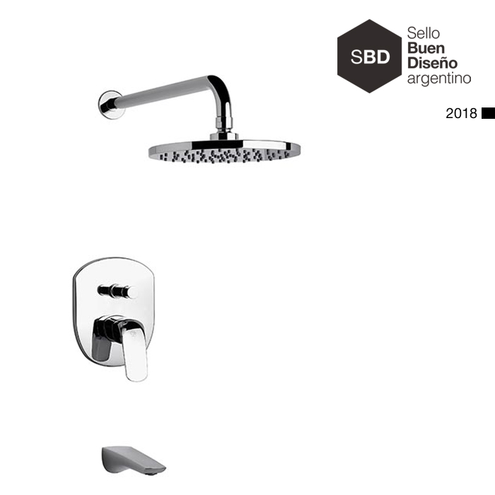 Grifería Monocomando Ducha Con Transferencia Fv Epuyen 0106/L2 Cr Cromo