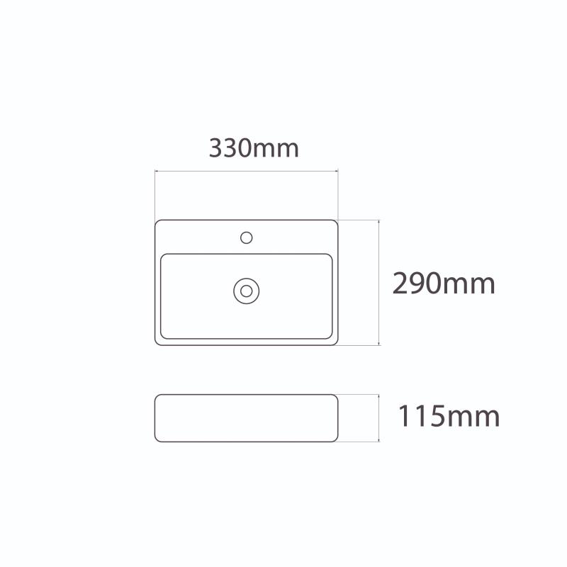 Bacha Apoyo Chica Cuadrada Marmolada Gris Ideal 10032