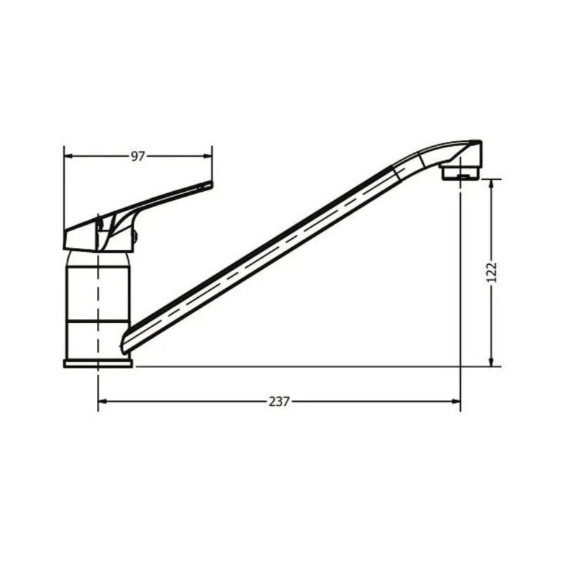 Grifería Monocomando Cocina Mesada Piazza Domani 10612