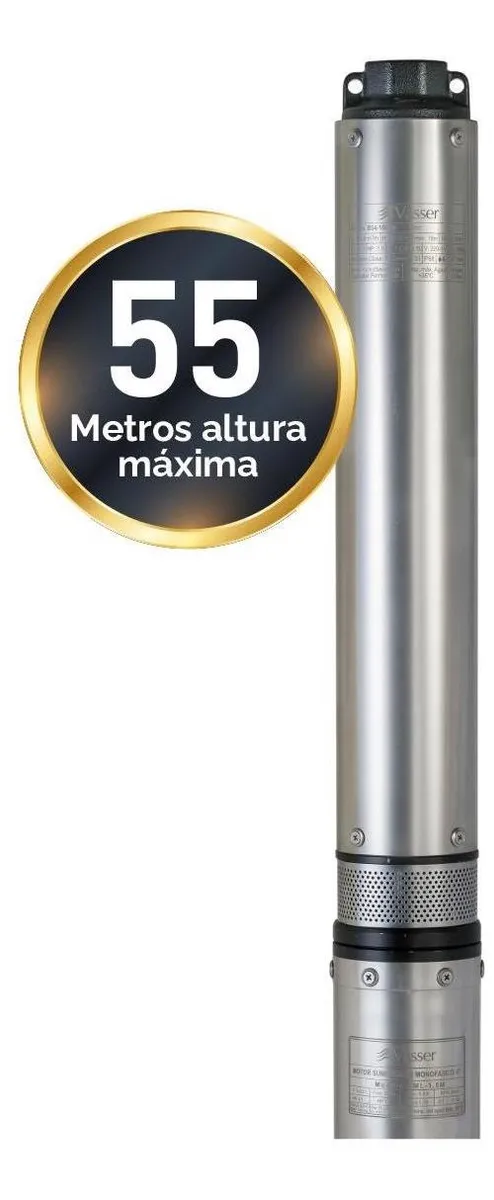 Bomba Sumergible Pozo Vasser BS4 100 4 pulgadas 1HP 55Mts