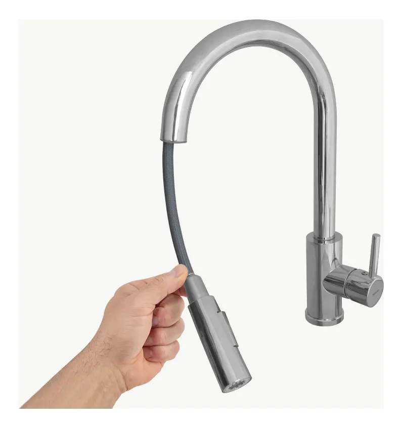 Grifería Cocina Monocomando Peirano Valencia Cromo 20-122