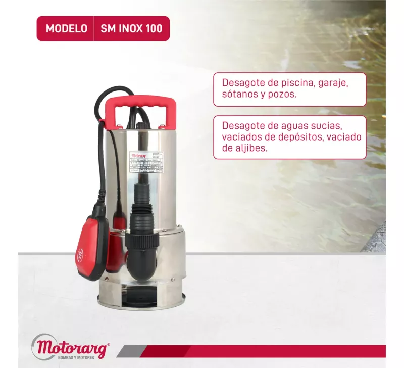 Bomba Sumergible Desagote Motorarg SM Inox 100