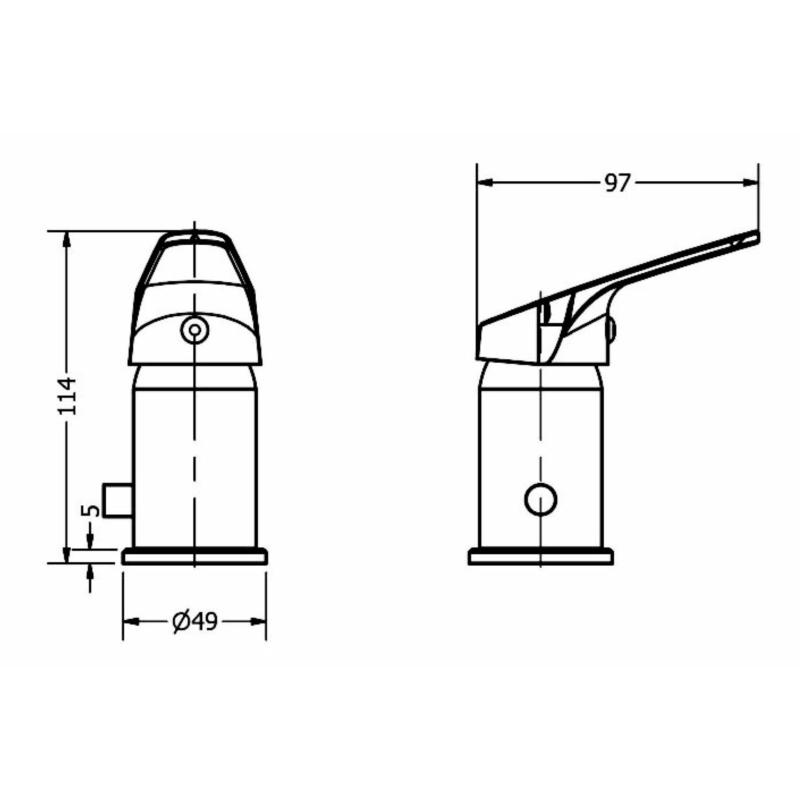 Grifería Bidet Monocomando Piazza Domani 10604 Cromo