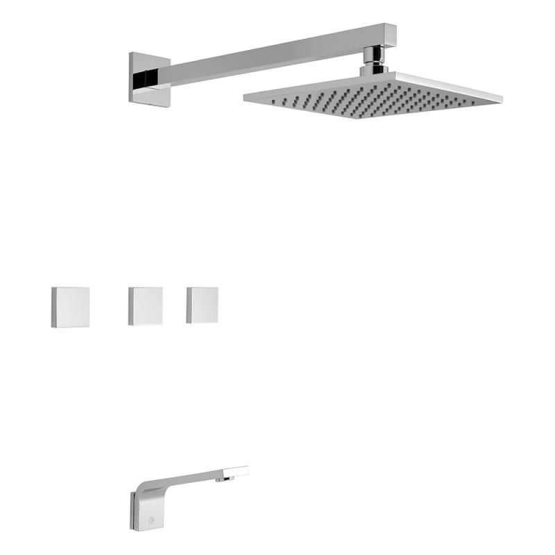 Grifería Ducha Con Transferencia Fv Chaltén 0103/H4 CR Cromo