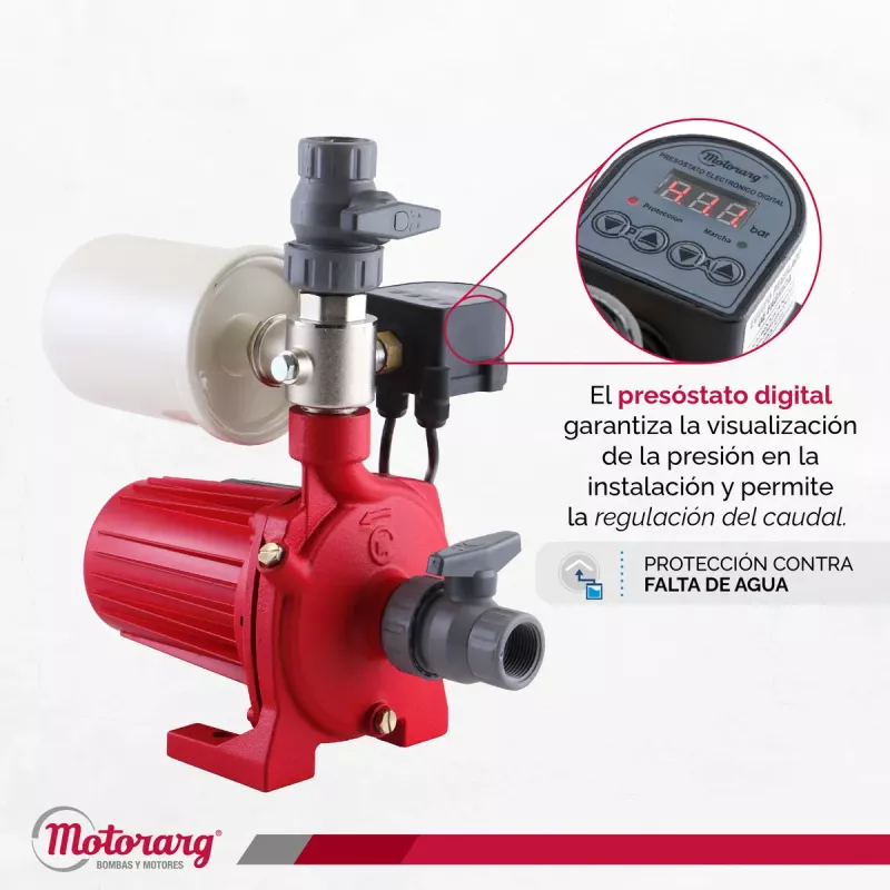Bomba Agua Presurizadora Motorarg TIP PRES 20 0.75 Hp