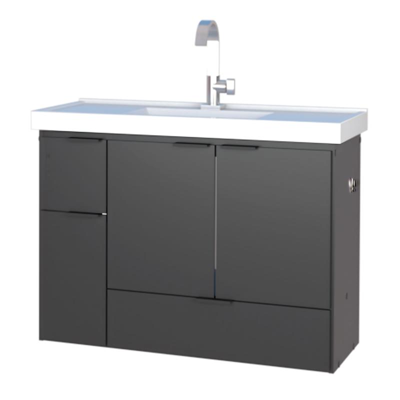 Vanitory Mueble Para Baño Colgante Cozimax Orquidea 80 Negro