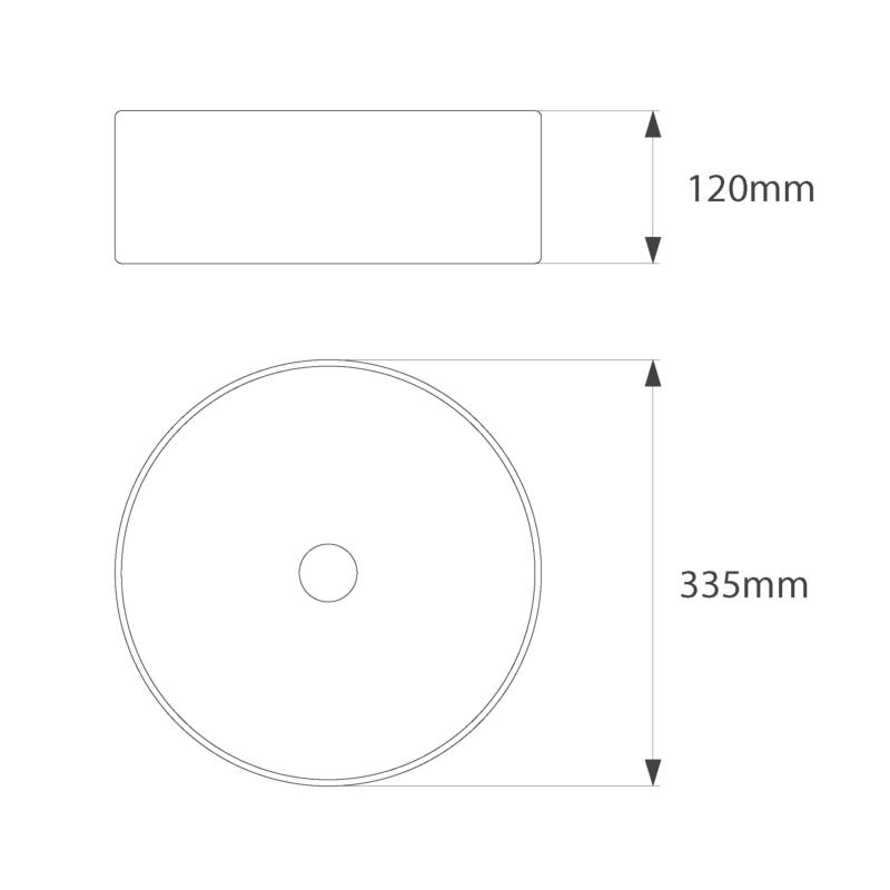 Bacha De Apoyo Redonda Chica Ideal Gris Mate 10084