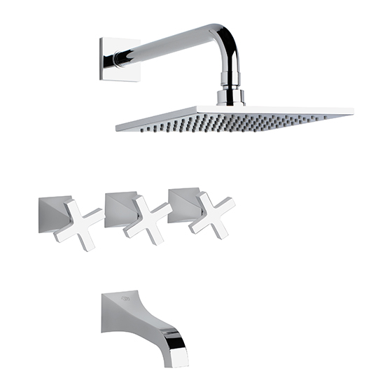 Grifería Ducha Con Transferencia Fv Urbano 0103/H3 CR Cromo