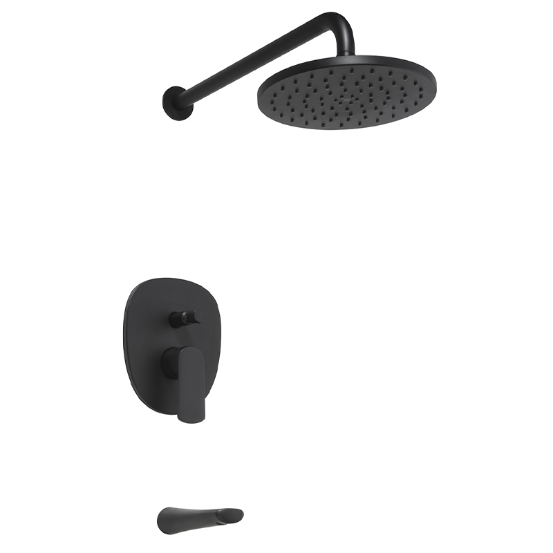 Grifería Monocomando Ducha Con Transferencia Fv Aromo 0106/D8 NG Negro Mate