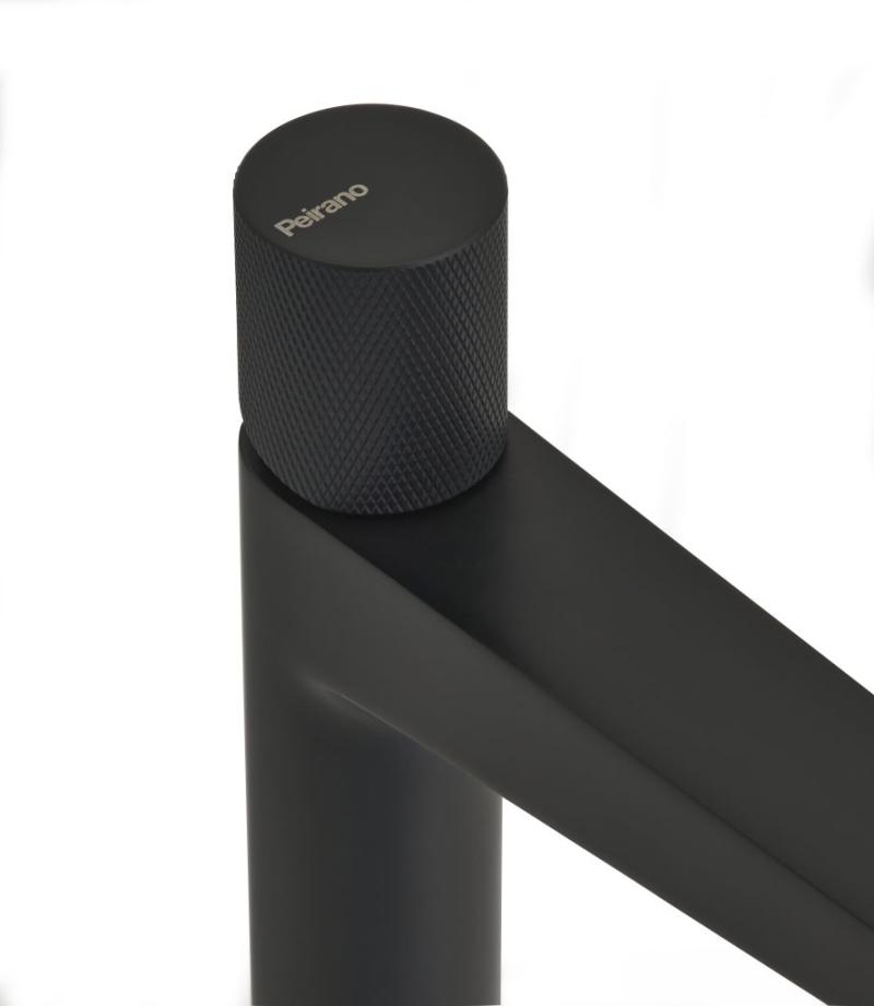 Grifería Lavatorio Monocomando Alto Peirano Fabric Black 61-200N