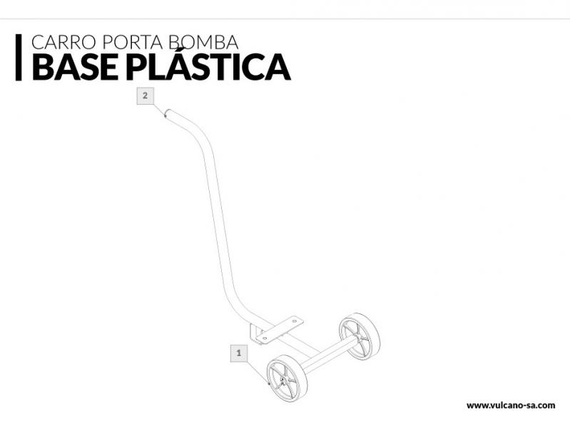 Carro porta bomba Blanco Vulcano Cód 104054