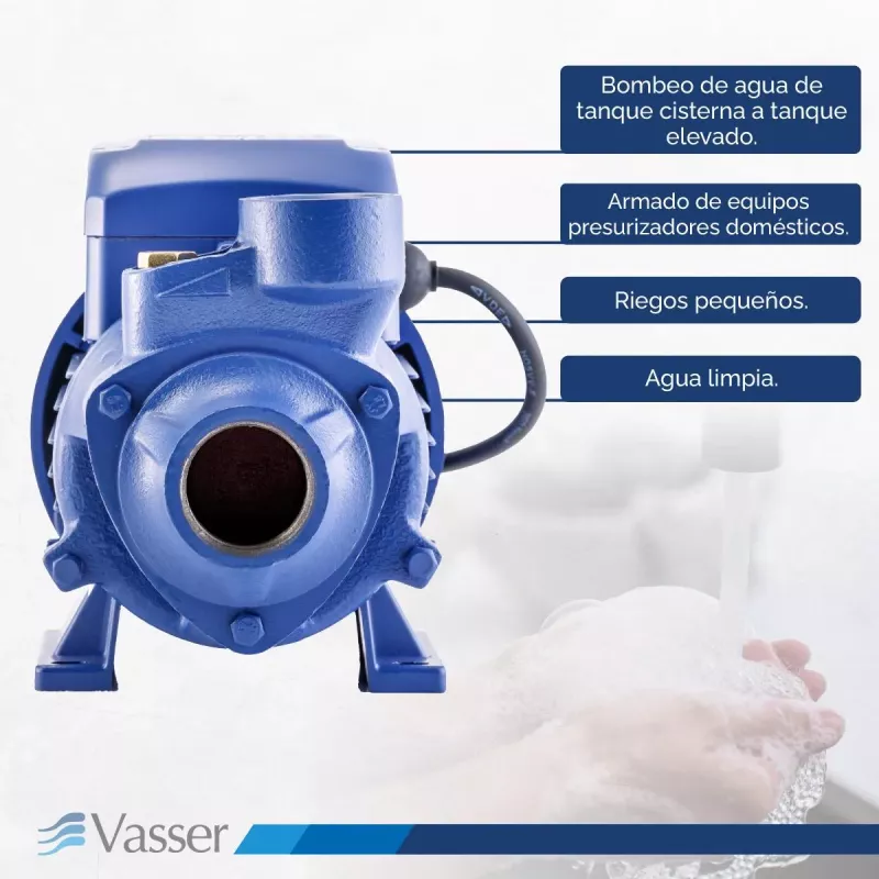 Bomba Periférica Vasser Motorarg QB60 0.5HP 26Mts