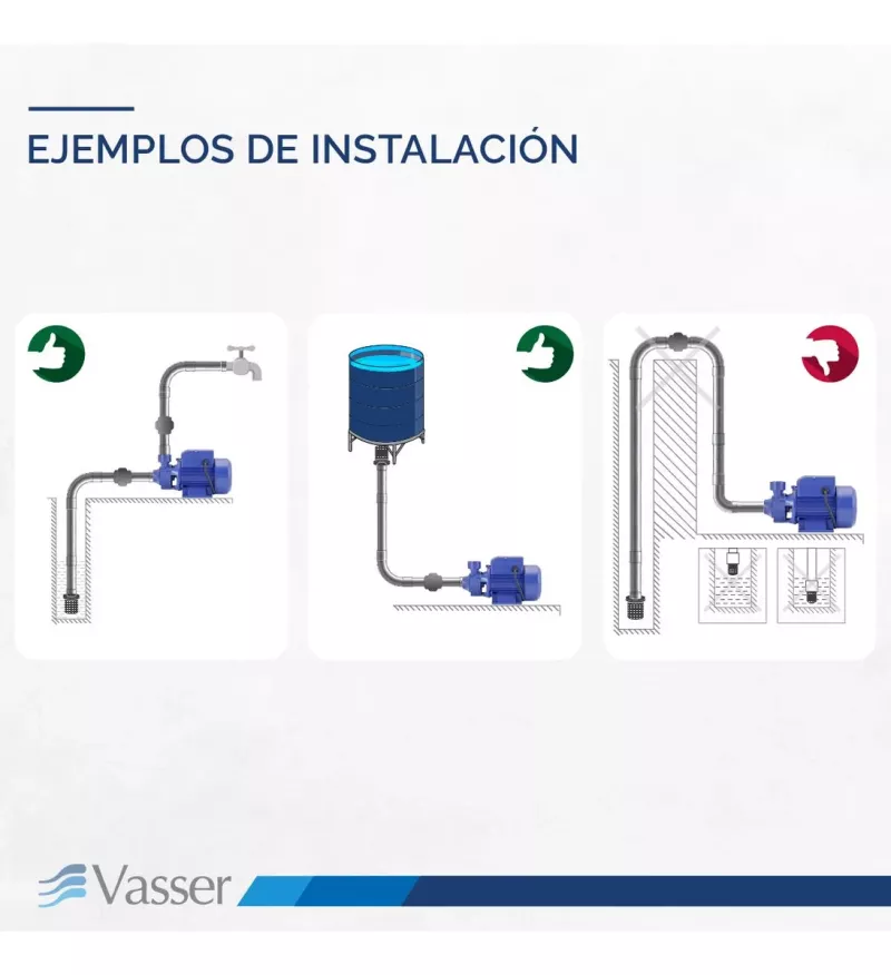 Bomba Periférica Vasser Motorarg QB60 0.5HP 26Mts