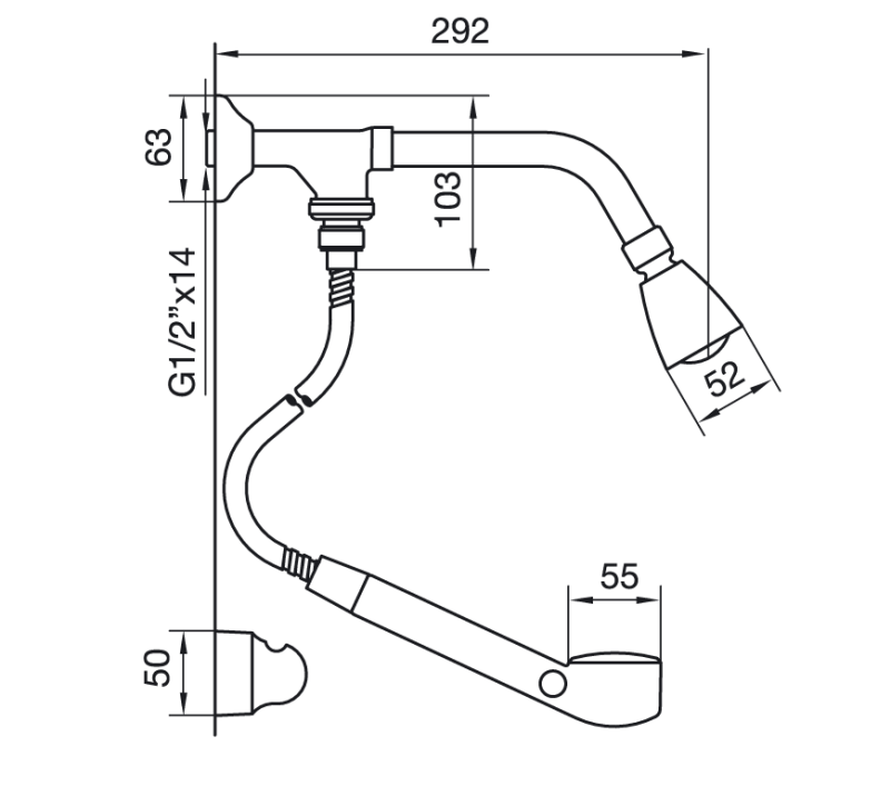 Ducha de pared con Duchador Fv Duchamatic 0119  Cromo