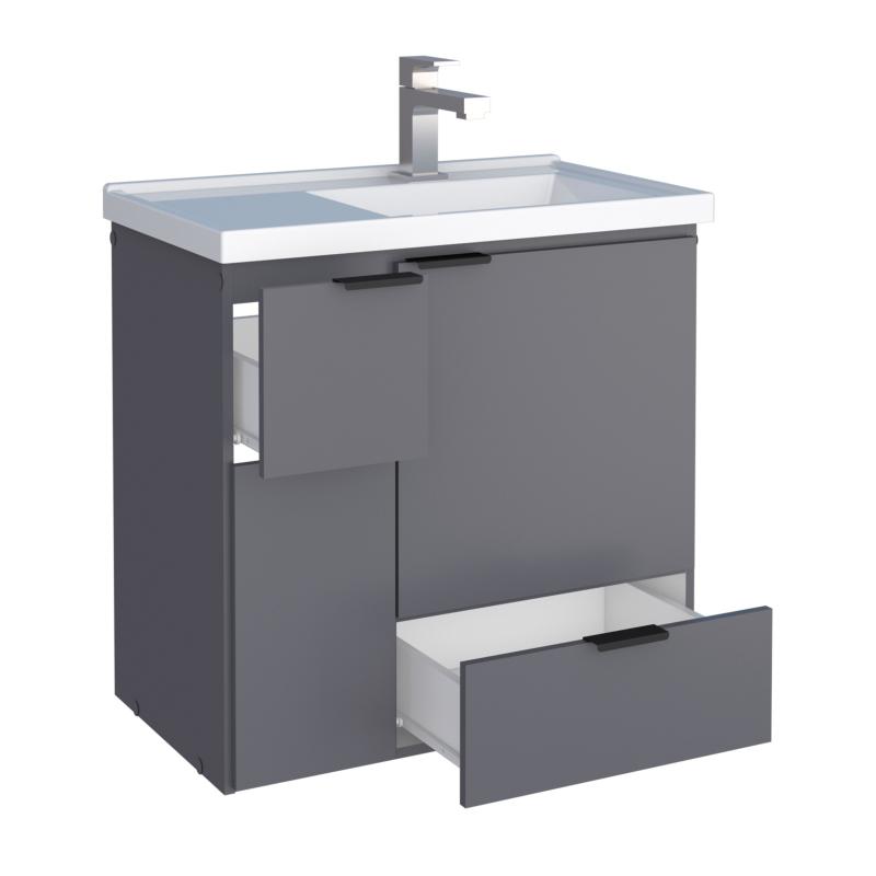 Vanitory Mueble Colgante Con Bacha Cozimax Orquidea 60